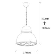 Opviq Saglam 3729 hänglampa, gul, järn, Ø 32 cm