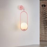 Jupiter Vägglampa Samba, 1 lampa, rosa/vit