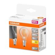 OSRAM Classic P LED-lampa E14 4 W 2 700 K 2-pack