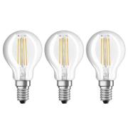 OSRAM LED-filamentlampa E14 4 W, varmvit, 3-pack