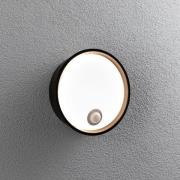 Paulmann Platomo LED-utomhusvägglampa sensor svart