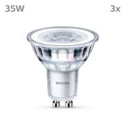 Philips LED-lampa GU10 3,5W 275lm 840 klar 36° 3st