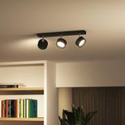 Philips Bracia LED-takspotlight med 3 lampor, svart