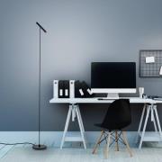 PURE Tutua LED-golvlampa, sensordimmer, svart