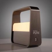 PURE LED-bordslampa Pure Go, brun, aluminium