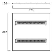 Sylvania Opticlip panel 625 4000 K C8 WH CC vit