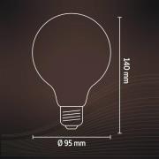 Calex E27 G95 LED 3,8W LED-filament flex 821 guld