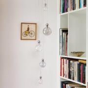 EBB & FLOW Uva M Hänglampa, boll silver, klar