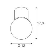 SLV Varyt badrumstaklampa, vit, aluminium, Ø 12 cm