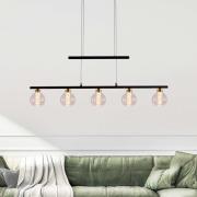 Näve LED-pendellampa Brass 5 lampor höjdjusterbar