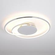 Lindby LED-taklampa Joline, Ø 45 cm, kromfärgad, metall