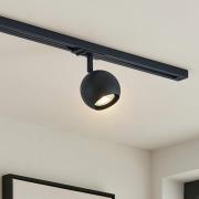 Lindby strömskenespot Linaro, GU10, Ø 9 cm, svart, 1-fas