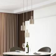 Lindby hänglampa Ovelia, beige, 3 lampor, metall, E27