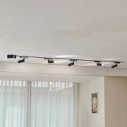 Lindby Skensystem 48V Lumaro Spots 5 lampor svart Ø 4cm dimbar