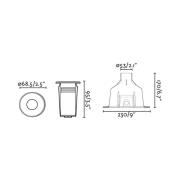 FARO BARCELONA LED-poolbelysning Nok, nickelfärgad, stål, Ø 6,8 cm, IP...