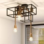 Lucande taklampa Andrik, 44 cm, 3 lampor, hamparep, metall