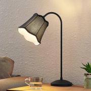 Lucande Binta tygbordslampa, vintage, svart