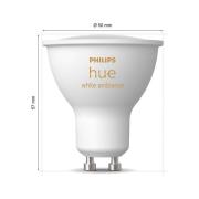 Philips Hue White Ambiance LED-reflektor GU10 4,2 W, 2-pack