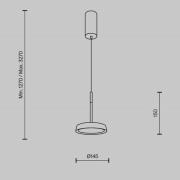 Maytoni LED-hänglampa El, Ø 15,3 cm, orange, aluminium