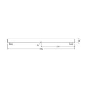 OSRAM LED-rörlampa S14s 4,7W rör 2.700K 50cm matt dimbar