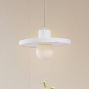 Lindby pendellampa Nielson, Ø 28 cm, vit, gips