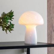 Dyberg Larsen Mushroom bordslampa, vit, höjd 23 cm, glas