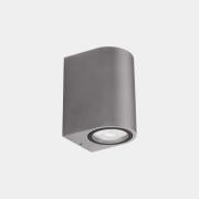 LEDS-C4 LED-utomhusvägglampa Bob Single, grå, bredd 7 cm, aluminium