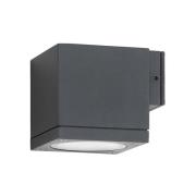 LCD Utomhusvägglampa 5161, svart, aluminium, glas, 1 x GU10