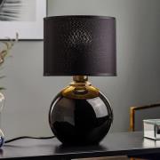 TK Lighting Bordslampa Palla, Ø 20 cm, svart/guld
