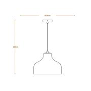 LEDVANCE Hatt hänglampa, Ø 36 cm, brun, wellpapp