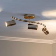 Lucea Takspotlight Spotte, guld, 3 lampor