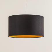 Euluna Roller hänglampa, svart/guld, Ø 45 cm