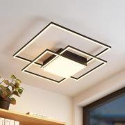 Lindby LED-taklampa Nelinka, 60 cm, svart, aluminium