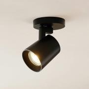 Arcchio Iavo spotlight, rund, 1 lampa, svart