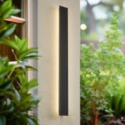Lucande LED-utomhusvägglampa Melira, höjd 100 cm, antracit