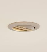 Prios takinbyggnadslampa Fibur, beige, aluminium, Ø 8,2 cm