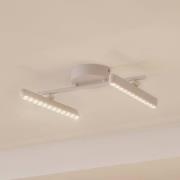 Lindby LED-spotlight Eldrin, vit, 2 lampor, ljuspunkter