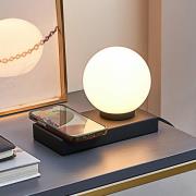 Lindby Junis bordslampa, svart, laddningsfunktion