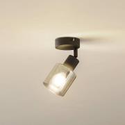 Lindby taklampa Netty, 1 lampa, grå, glas