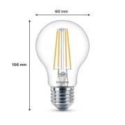 Philips LED-lampa E27 7W 850lm 4 000 K klar 6-pack