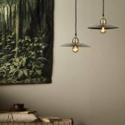 PR Home hänglampa Como, guld, Ø 28 cm, metall, stickpropp