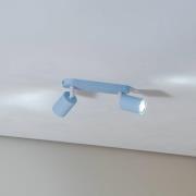 TK Lighting Livia takspotlight, ljusblå, 35 cm, 2 lampor, metall, GU10