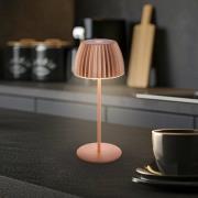 Briloner LED-bordslampa Brilo unplugged Riffle, 20 cm, koppar