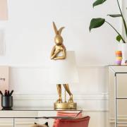 KARE Animal Rabbit bordslampa, guld/vit, 68 cm, E14