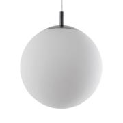 Argon Hänglampa Bernike, vit/krom, glas, Ø 30 cm