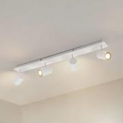Lindby takspotlight Joffrey, 80 cm, vit, 4 lampor, GU10