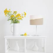 Maco Design Bordslampa Susan, vit/beige/guld