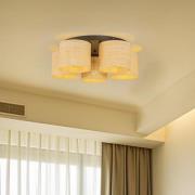 Luminex Taklampa Jovin med fem rottinglampskärmar