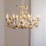 ONLI Ljuskrona Carolina, elfenbensfärgad, 6 lampor, järn