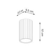 SOLLUX LIGHTING Carbon taklampa, guldfärgad, höjd 10 cm, aluminium